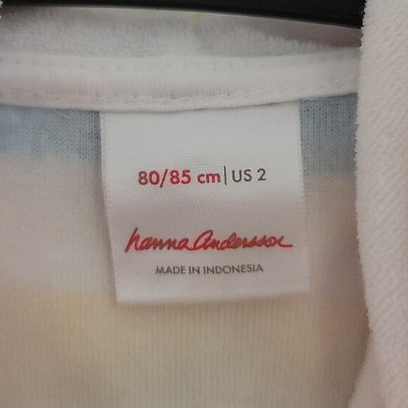 Hanna Andersson Sunsoft Terry Hoodie Cover-Up Striped Multi 80/85cm 2 - Picture 3 of 7